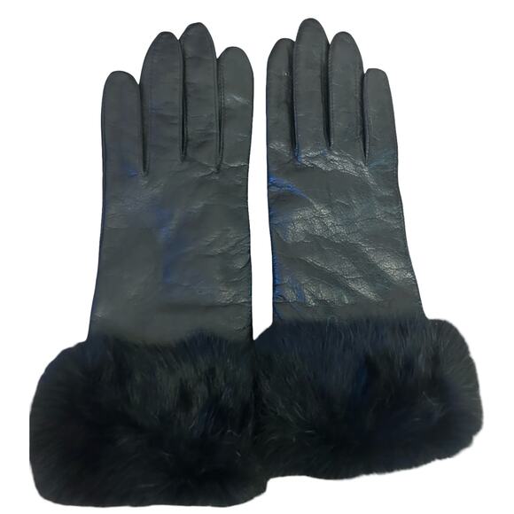 Vintage Lord & Taylor Fur and Leather Gloves - Picture 2 of 4